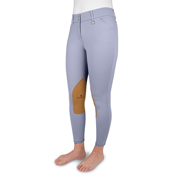 ROMFH Willow Euro Suede Ladies Knee Patch Breech - Mist Grey